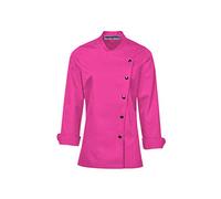 Long Sleeves New Chef Coat Jacket Uniform for women ideal for food service, Caterers and Culinary professional. (Pink, Medium)