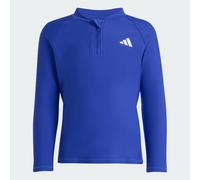 adidas Unisex Kids Long Sleeves Zip Rashguard Kids Swimwear, semi Lucid Blue, 9-10 Years