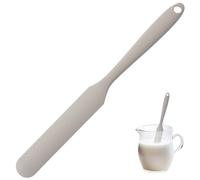 Long Slim Silicone Jar Spatula, 220°C Heat Resistant Flexible Jar Scraper for Small Containers, Non-Stick Baking Spatula for Sourdough Starter,Sauces,Butter,Cake Decorating,Dishwasher Safe (Grey)
