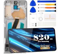 [Long Slot] Incell for Samsung Galaxy S20 5G LCD Screen Replacement for Samsung S20 5G Digitizer SM-G981 Touch Screen Display Assembly Replacement Repair Kits with Frame (Black,Without Fingerprint)