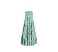 Long smocked cami dress for women Superdry Green M