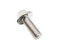 Long Socket Screws, 1/10X M5 M6 M8 M10 M12 304 Stainless Steel Metric Thread GB5787 Hexagon Head With Serrated Flange Cap Screw Hex Washer Bolt(1pc M10 55mm)
