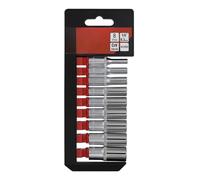 Long Socket Set 8 Pieces 1/4 Inch Long 5.5 - 13 mm AS-Drive System Long Nuts for Hard to Access Areas Professional Socket Set for Car and Workshop