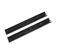 Long Soft Close Drawer Slides, 1 Pair 1.38'' Wide Full Extension Drawer Slides, Mount Ball Bearing Glides Runners Rails Cabinet Dresser Wardrobe Kitchen Trash (Black 14in)