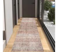 Long Soft Washable Kitchen Hallway Runner Rug 100x250cm Non Slip Backing Area Carpet for Aisle Entrance Floor Mats in Various Lengths (1m 6m)