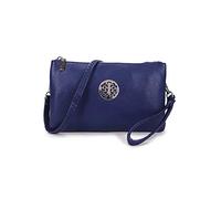 Long & Son Women's Medium Clutch, Wristlet, Shoulder,Cross-Body Bags 23321 (Navy Blue)