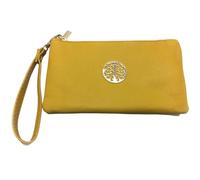 Long & Son Women's Small Clutch, Wristlet, Shoulder,Cross-Body Bags (Yellow)