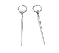 Long Spike Bead Hoop Earrings for Women Unisex Hypoallergenic Vintage Gothic Punk Minimalist Spikes Drop Dangle Piercing Cartilage Hoop Earring Silver Chunky Awl Fashion Personalized Jewelry