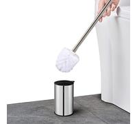 Long Stainless Steel Mango Toilet Brush Cleaning Brush with Soft Bath Bowls, Compact Size and Storage Organizer