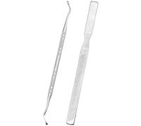 Long Steel Nail File with Dual - Ended Toenail Lifter, Ingrowing Toenail Kit, Toe Nail Files for Thick Nails - Ultimate Manicure and Pedicure Tool for Men and Women’s Nail Care