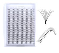 Long Stem Premade Eyelash-400 Fans,0.07 12D Volume Fans Lashes Extension,8-15mm Mix Length Large Tray (400fans-12D 0.07 Long stem 8-15mm mix, C Curl)