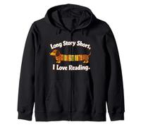 Long Story Short I Love Reading Book Day Kids Zip Hoodie