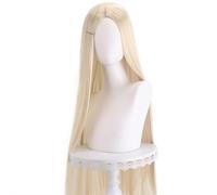 Long Straight Cosplay Wig - Middle Part Full Wig with Bangs, High-Temperature Silk Lifelike Cosplay for Halloween/Party/Anime Costume/Daily Use (Style F)
