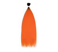 Long Straight Hair Extensions Ombre Blonde Synthetic Hair Bundles For Women TT4-ORANGE 30 Inch
