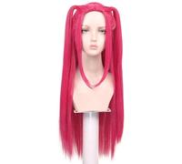 Long Straight Hot Pink Cosplay Wig for Girls K-kpop D-Demon H-hunters Wig Heat-Resistant Synthetic Fiber Anime Cosplay Wigs for Halloween Costume Party (Mira)