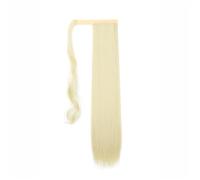 Long Straight Ponytail Extension 24 inch Wrap Around Ponytail Clip in Synthetic Hair Extensions for Women(613)