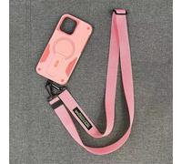 Long Strap Crossbody Lanyard Magnetic Bracket Case For iPhone 15 14 13 12 Pro Max 14 15 Plus Shockproof Outdoor Sports Defender Cover,Pink,For iPhone 15 Plus