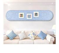 Long Strip Felt Bulletin Board for Wall Decor, Self Adhesive Foldable Felt Display Tiles for Photos Memo Strip Jewelry Organizer, DIY Corkboard Alternative Pin Panel (18x60cm(7x23.6in),Blue)