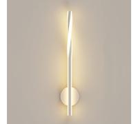 Long Strip Led Wall Light Fixture White Modern Nordic Metal Wall Sconce, Waving Shape s for Living Room Bedroom Porch Hallway Bathroom Vanity