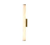 Long Strip Minimalist All Copper Marble Wall Lamp Modern Light Luxury Living Room Grand TV Background Hallway Bedroom Wall Sconces,Energy Conservation Wall Light (d H30cm)