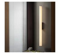 Long Strip Minimalist All Copper Marble Wall Lamp Modern Light Luxury Living Room Grand TV Background Hallway Bedroom Wall Sconces,Energy Conservation Wall Light (Black H60cm)