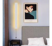 Long Strip Wall Lights Indoor LED Up Down Wall Lamp with Switch&Plug Dimmable Wall Sconce Uplighter Downlighter Modern Adjustable Wall Lighting Bedroom Living Room Stair 2700K-6500K,Black,60CM 36W (W