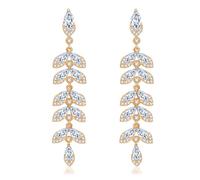 Long Studs Earrings Pendant Earrings Cubic Zirconia Ear Drops Copper Texture Suitable For Trendy Ladies Present Comfortable Daily Wear