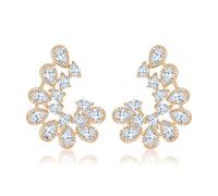 Long Studs Earrings Pendant Earrings Cubic Zirconia Ear Drops Copper Texture Suitable For Trendy Ladies Present Comfortable Daily Wear