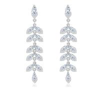 Long Studs Earrings Pendant Earrings Cubic Zirconia Ear Drops Copper Texture Suitable for Trendy Ladies Present, UE0649：3*3.5CM, Copper