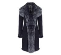 Long Suede Toscana Sheepskin Coat TruClothing Black XXXL