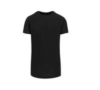 Build Your Brand Men's Shaped Long T-Shirt, Mens, T-Shirt, BY028, Black, S