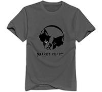 LONG TA AdamimyClay® TWSY Men's Snarky Puppy T-Shirt,100% Organic Cotton [Large] Grey L