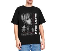 LONG TA Heather-Silent-Hill-3-Men-Women-T-Shirt-Horror-Game-Merch-Fun-Tee-Shirt-Short-Sleeve Black L