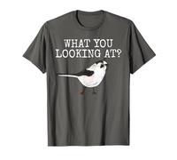 Long Tailed Tit Bird Wildlife Funny By DoodleRob Unisex-Adults Grey Short Sleeve T-Shirt S