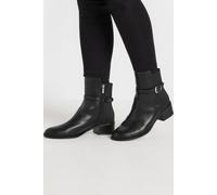 Long Tall Sally - Lts Block Heel Buckle Ankle Boots In Standard Fit - Women's