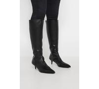 Long Tall Sally - Lts Faux Leather Knee High Heeled Boots In Standard Fit - Women's