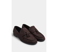 Long Tall Sally Flat Loafers In Standard Fit In Brown Brown 10
