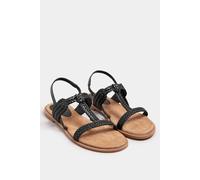 Long Tall Sally - Lts Leather Plaited Strap Sandals In Standard Fit - Women's