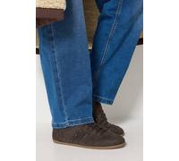 Long Tall Sally Women's Low Side Stripe Faux Suede Trainers in Brown | Size: 11
