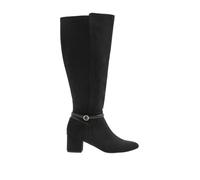 Long Tall Sally Women's Buckle Detail Knee High Boots In Standard Fit in Black | Size: 8