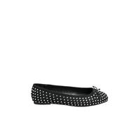 Long Tall Sally - LTS Faux Suede Diamante Ballerina Pumps in Standard Fit - Women's Black