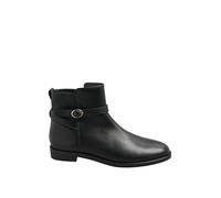 Long Tall Sally - Lts Leather Buckle Detail Ankle Boots In Standard Fit - Women's