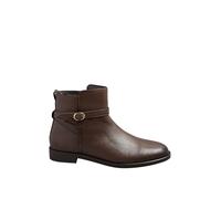 Long Tall Sally - Lts Leather Buckle Detail Ankle Boots In Standard Fit - Women's