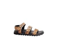 Long Tall Sally - Lts Leopard Print Buckle Strap Sandals In Wide E Fit - Women's