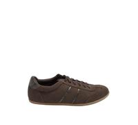 Long Tall Sally Women's Low Side Stripe Faux Suede Trainers in Brown | Size: 11