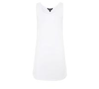 Long Tall Sally - LTS Made for Good Tall Cotton Longline Vest Top - Women's White
