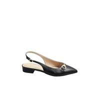 Long Tall Sally - LTS Metal Buckle Slingback Flats in Standard Fit - Women's Black