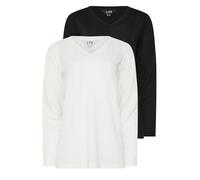 Long Tall Sally - LTS Premium Tall 2 Pack White & V-Neck Modal Tops - Women's