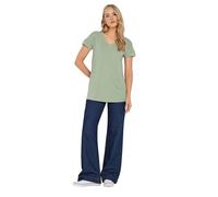 Long Tall Sally - LTS Premium Tall Sage Green V-Neck Modal T-Shirts - Women's