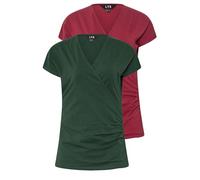 Long Tall Sally - LTS Tall 2 Pack Dark & Green Grown Sleeve Wrap Tops - Women's